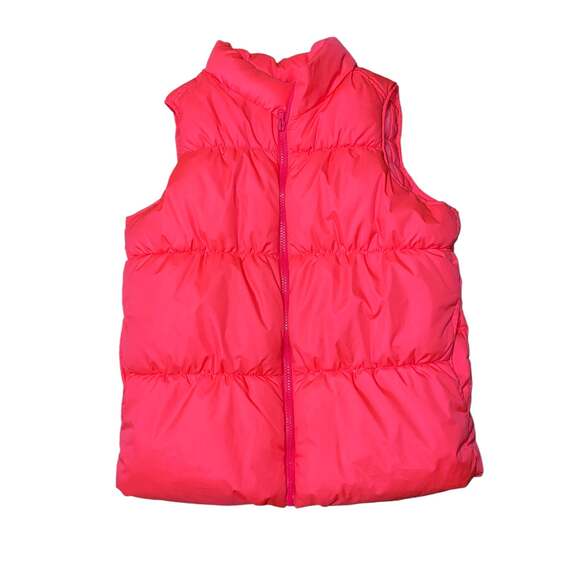Old Navy puffer y2k vest bright pink neon barbie core kids size XL 14 - Picture 1 of 5